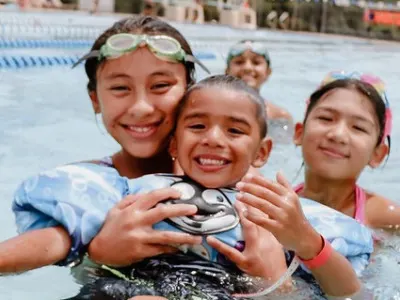 Safety Around Water Siblings Hispanic SAW Girls and Boy