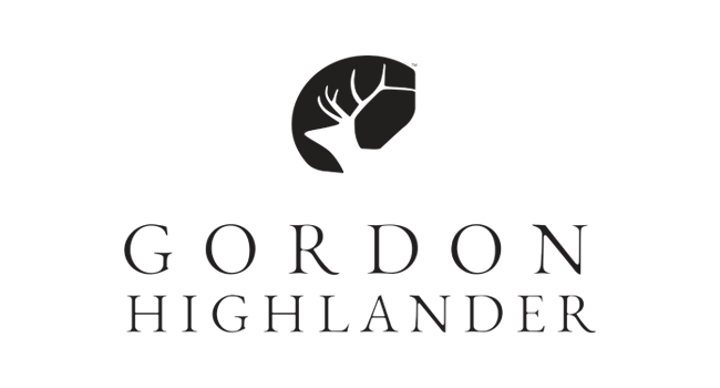 gordon highlander black letters logo