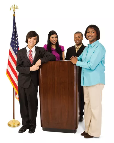 youth and government podium