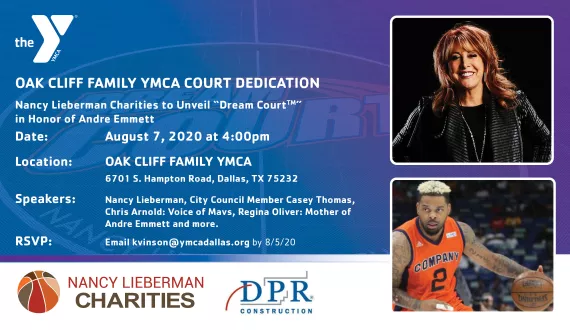 Oak Cliff YMCA Court Dedication Invitation