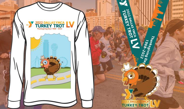 55th Turkey Trot shirt and medal 