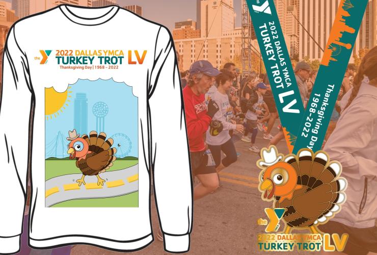 55th Turkey Trot shirt and medal 
